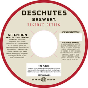 Deschutes Brewery The Abyss September 2016