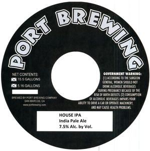 Port Brewing Company House IPA September 2016