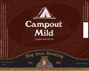 Bog Iron Brewing Campout Mild September 2016