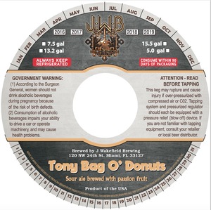 J. Wakefield Brewing Tony Bag O' Donuts
