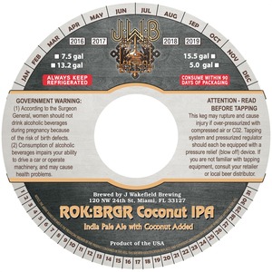 J. Wakefield Brewing Rok:brgr Coconut IPA