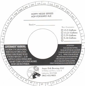 Angry Erik Brewing Hoppy Heide Series September 2016