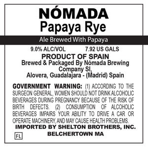 Nomada Papaya Rye September 2016
