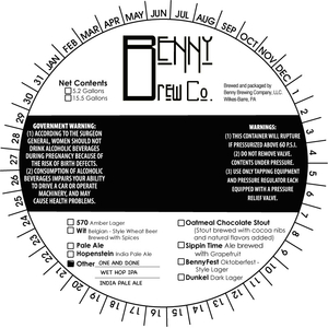 One And Done Wet Hop IPA September 2016