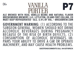 Breckenridge Brewery Vanilla Porter
