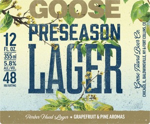 Goose Island Beer Co. Goose Preseason September 2016