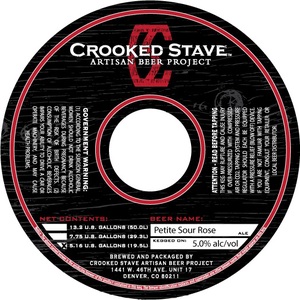 Crooked Stave Artisan Beer Project Petite Sour Rose
