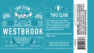 Westbrook Brewing Company Two Claw