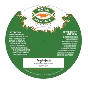 Kona Brewing Company Purple Grain September 2016