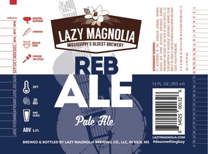 Lazy Magnolia Brewing Company Reb Ale September 2016