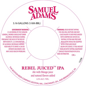 Samuel Adams Rebel Juiced September 2016