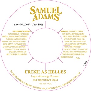 Samuel Adams Fresh As Helles September 2016