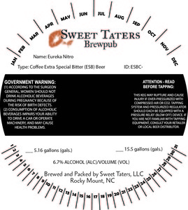 Sweet Taters Eureka Nitro Coffee Esb Beer September 2016