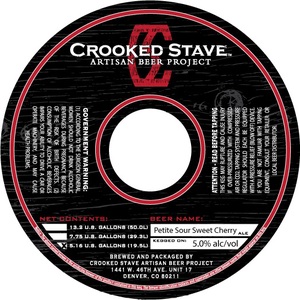 Crooked Stave Artisan Beer Project Petite Sour Sweet Cherry