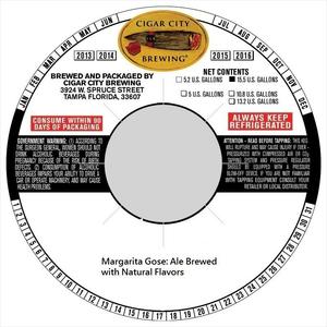 Cigar City Brewing Margarita Gose September 2016