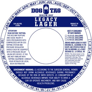 Dog Tag Brewing Legacy Lager
