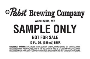 Pabst Brewing Company Sample