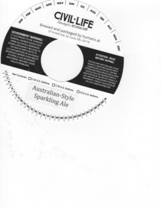 The Civil Life Brewing Co LLC Australian-style Sparkling Ale September 2016