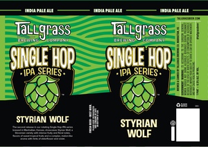 Tallgrass Brewing Company Styrian Wolf IPA