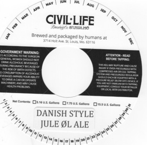 The Civil Life Brewing Co LLC Danish-style Jule Ol