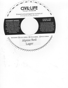 The Civil Life Brewing Co LLC Alpine Red Lager