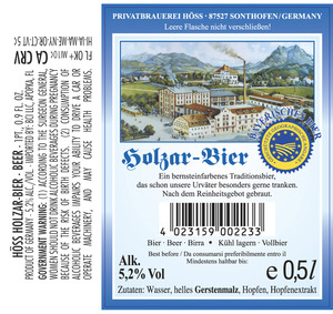 HÖss Holzar-bier October 2016