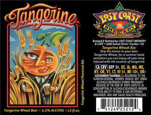 Lost Coast Brewery Tangerine Wheat Beer