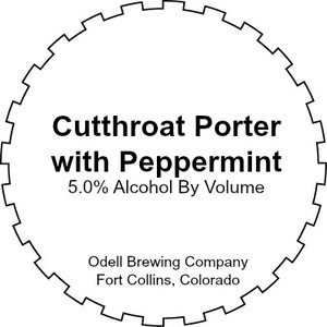 Odell Brewing Company Cutthroat Porter With Peppermint