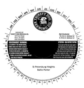 Thirsty Dog Brewing Company St Petersburg Heights Baltic Porter September 2016