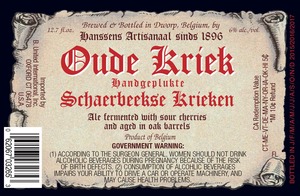 Hanssens Artisanaal Oude Kriek Schaarbeekse Kieken September 2016