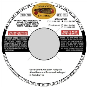 Cigar City Brewing Good Gourd Almighty September 2016