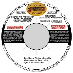 Cigar City Brewing Good Gourd Almighty September 2016