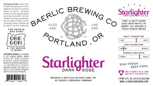 Baerlic Brewing Company Starlighter Dark Gose