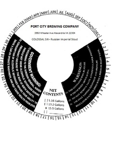 Port City Brewing Company Colossal Six
