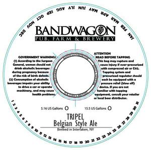 Bandwagon Brewery Tripel Belgian Style Ale