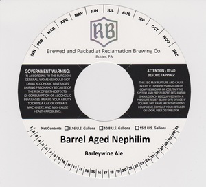 Reclamation Brewing Company Barrel Aged Nephilim
