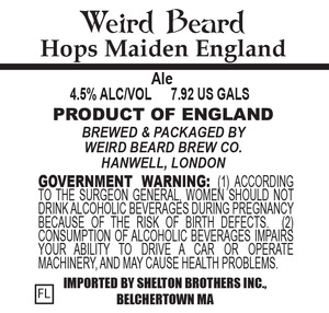 Weird Beard Hops Maiden England September 2016