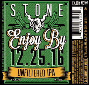 Stone Enjoy By Unfiltered IPA