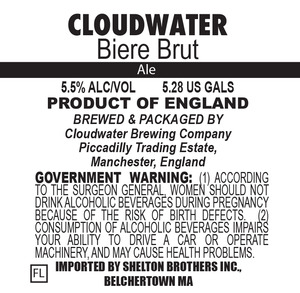 Cloudwater Biere Brut September 2016