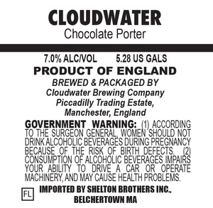 Cloudwater Chocolate Porter September 2016