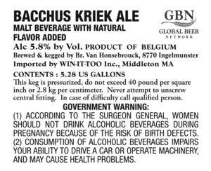 Bacchus Kriek October 2016