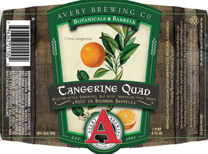 Avery Brewing Co. Tangerine Quad Belgian-style Quadrupel October 2016