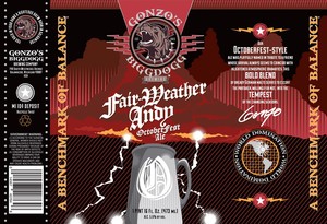 Gonzo's Biggdogg Brewing Fair-weather Andy Octoberfest Ale October 2016