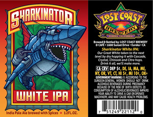 Lost Coast Brewery Sharkinator White India Pale Ale October 2016