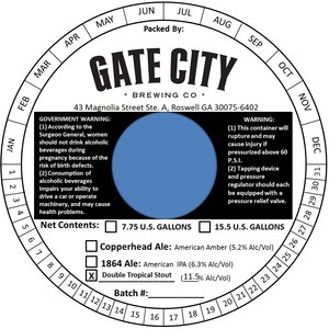 Gate City Double Tropical Stout October 2016