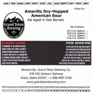 Grand Teton Brewing Company Amarillo Dry-hopped American Sour