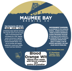 Maumee Bay Brewing Blood Orange Imperial Wit
