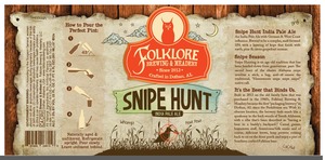 Folklore Snipe Hunt IPA October 2016