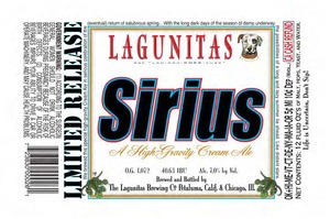 The Lagunitas Brewing Company Sirius October 2016