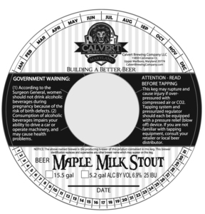 Calvert Brewing Company Maple Milk Stout